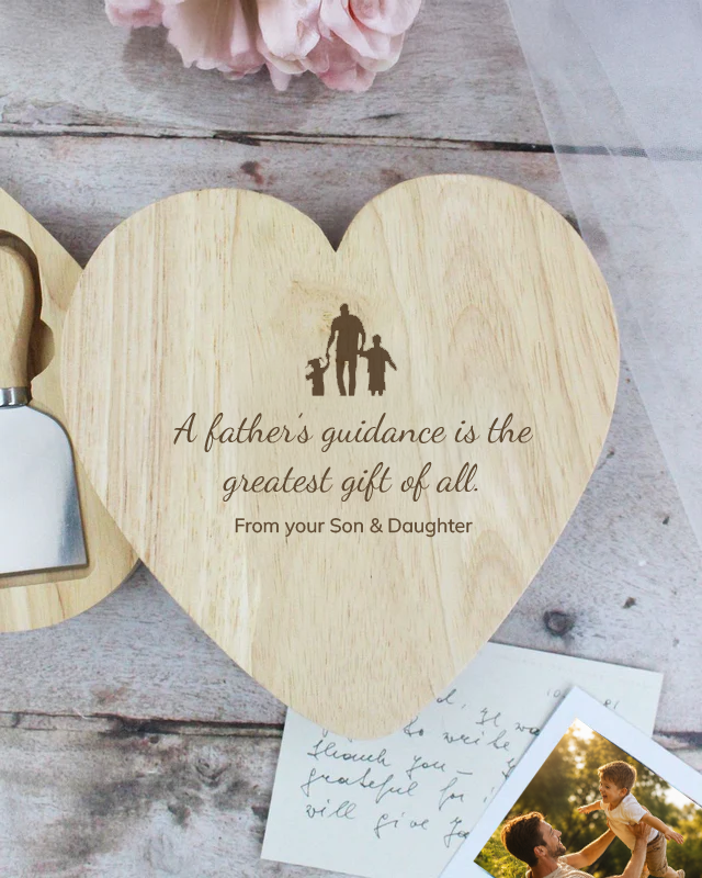 Personalized Heart Shape Wooden Platter
