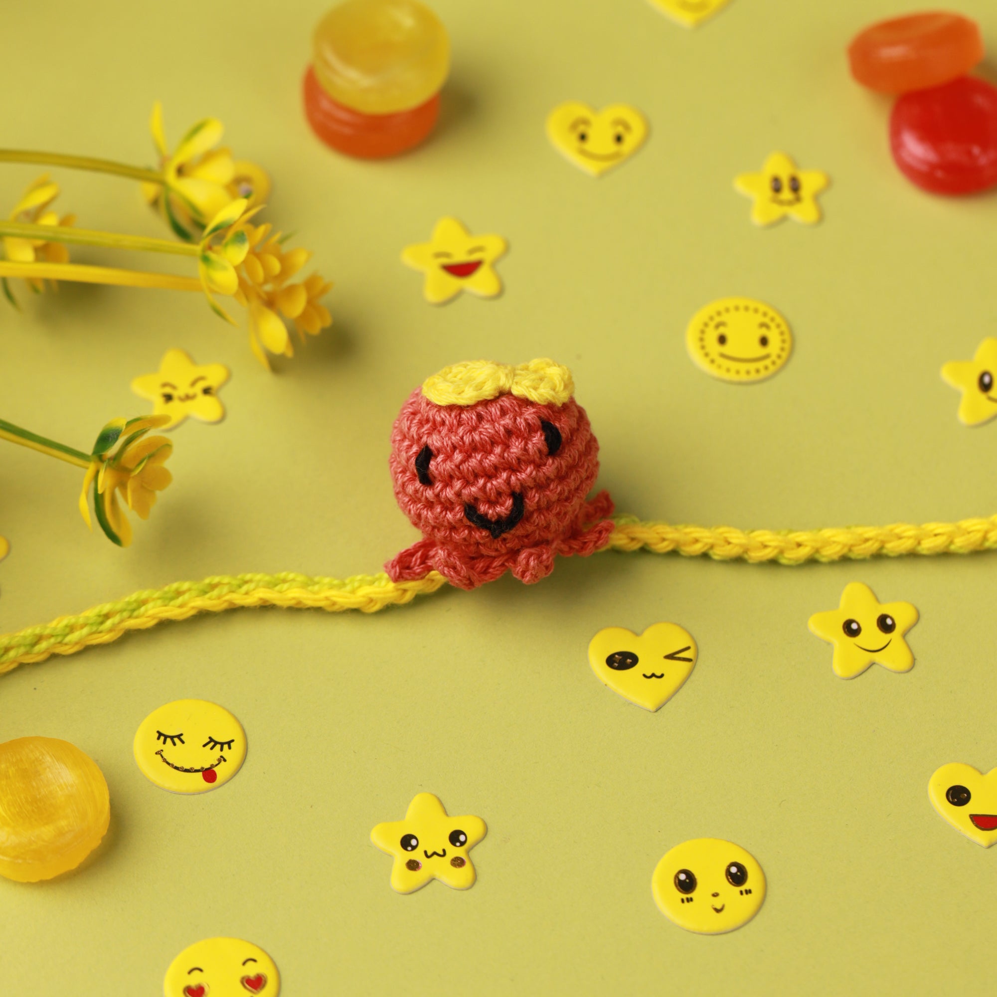 Cute Octopus Crochet Kid's Rakhi