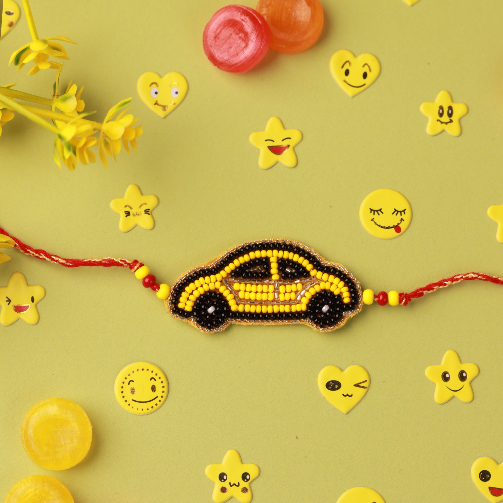 Kids Car Beaded Rakhi