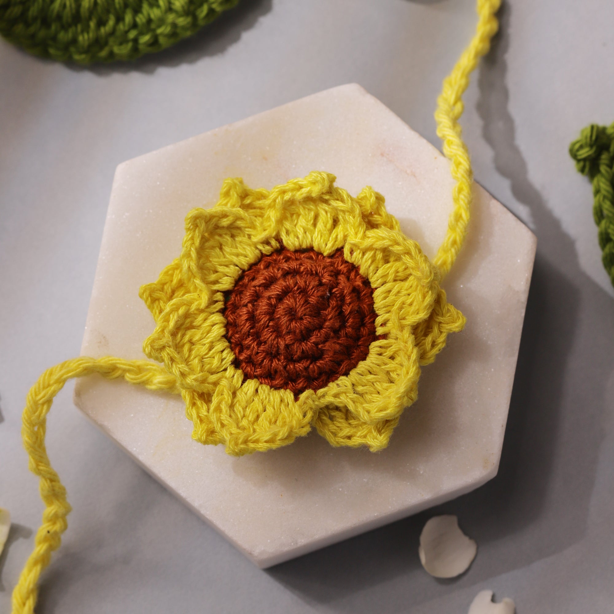 Sunflower Crochet Plantable Rakhi