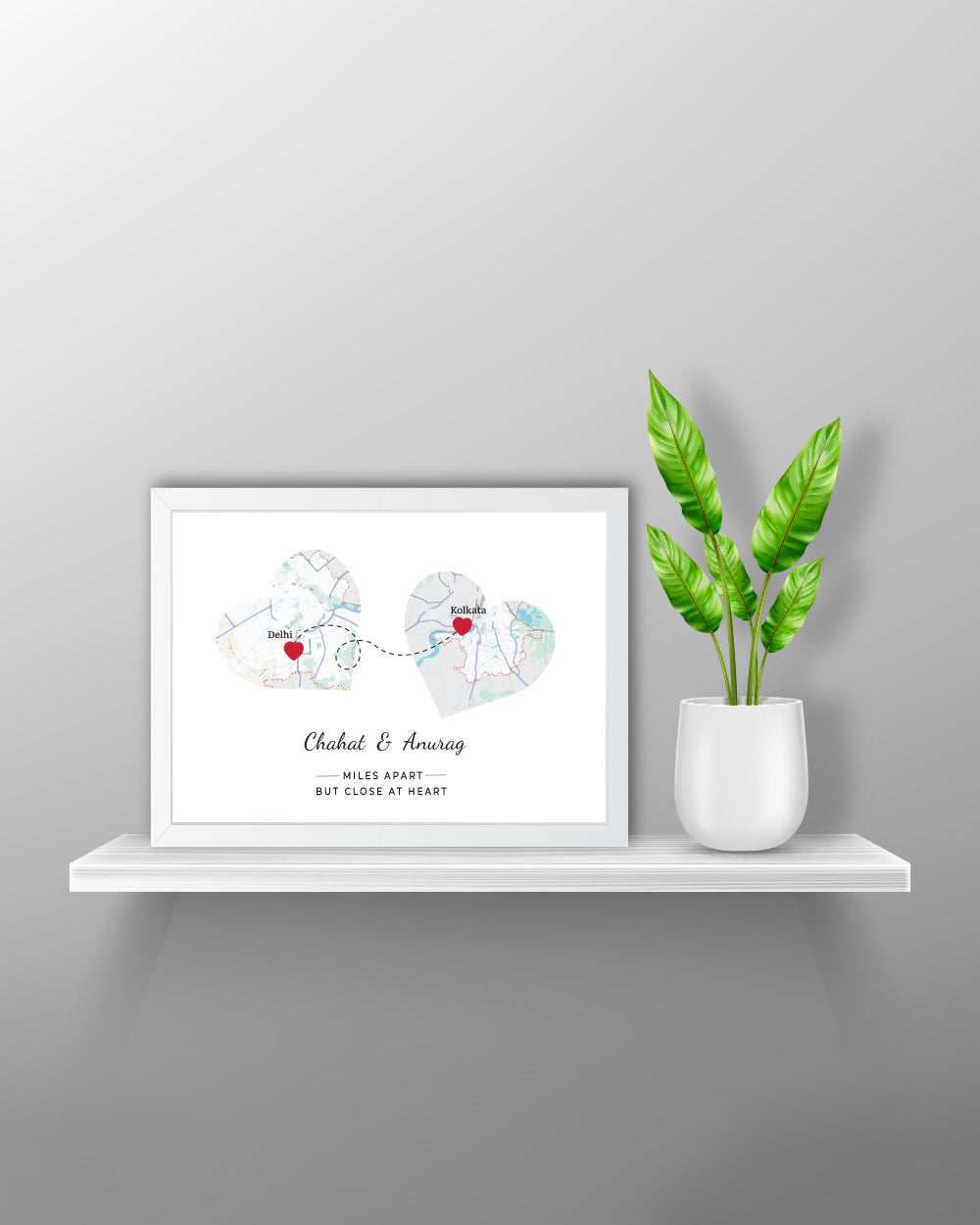 Personalized Long Distance Relationship Map Location Frame – The Knot ...