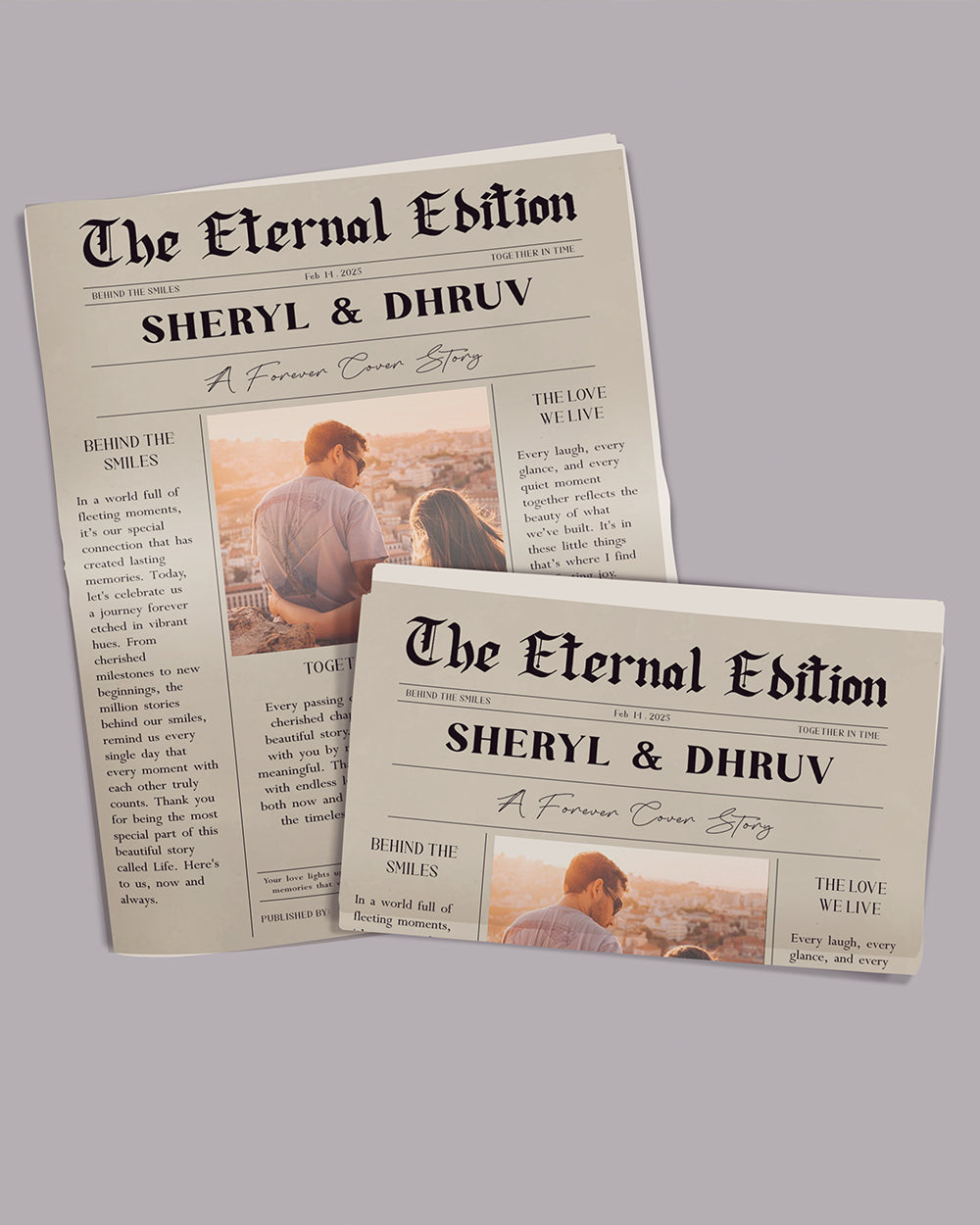 Personalized Couple Newspaper - Main Image