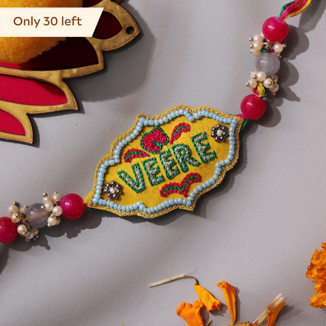 Handmade Beaded Veere Rakhi