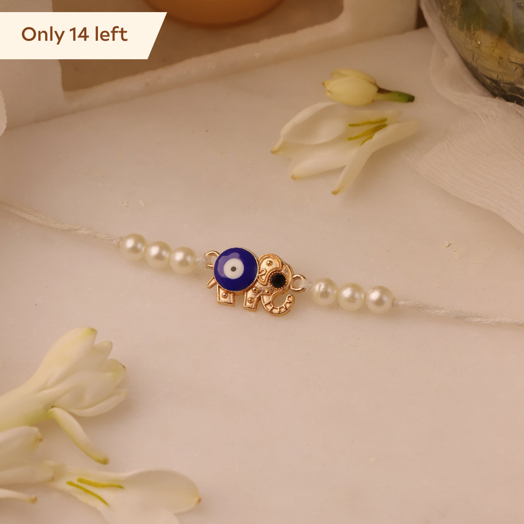 Handcrafted Evil Eye Elephant Rakhi