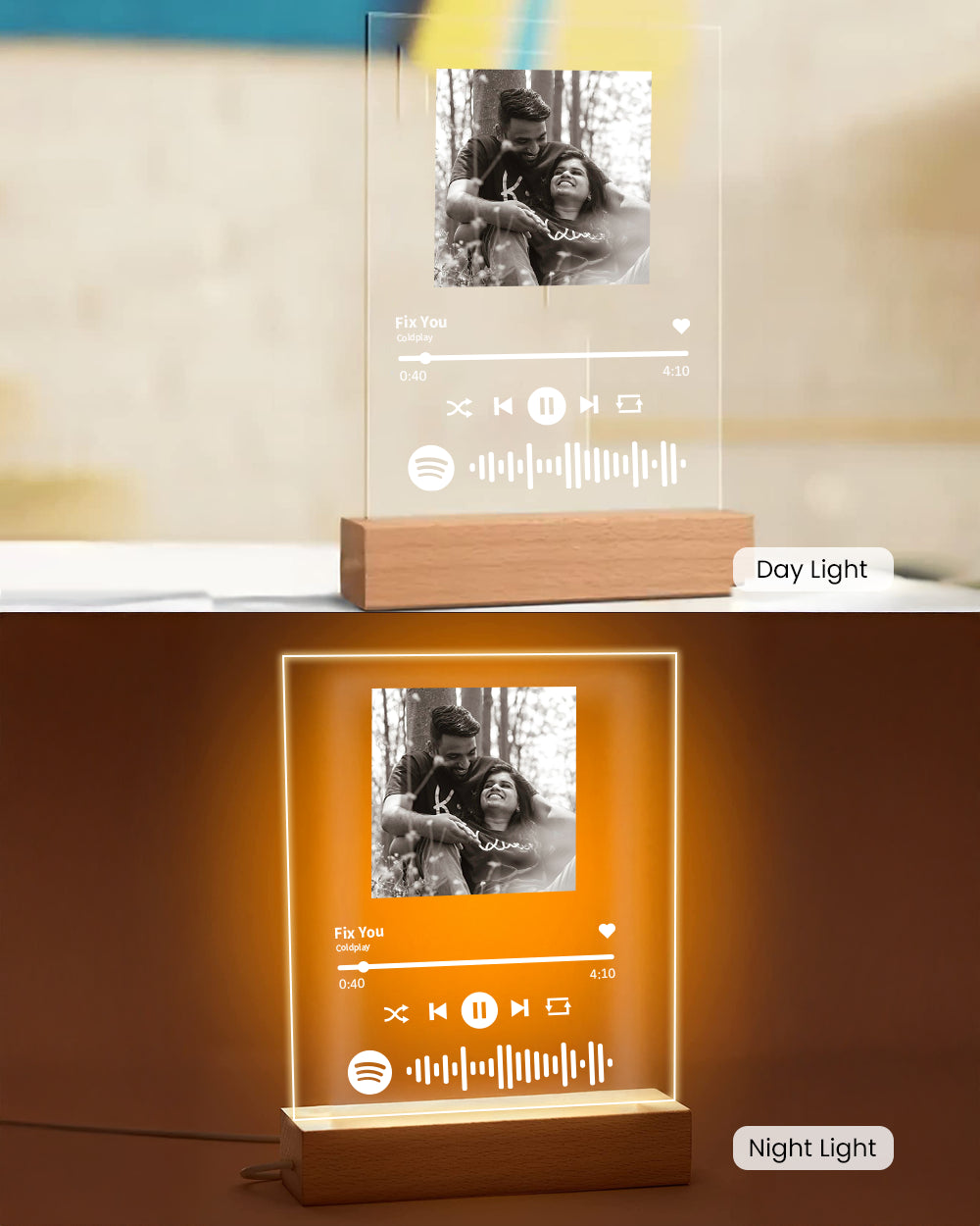 Personalized Spotify Song & Photo LED Lamp – The Knot Company